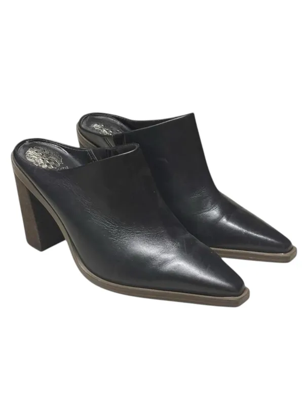 Vince Camuto 𖤐 Weeren Heel Mule Boot Bootie 𖤐 Black Leather 𖤐 8.5M 𖤐 Worn Once - Image 12