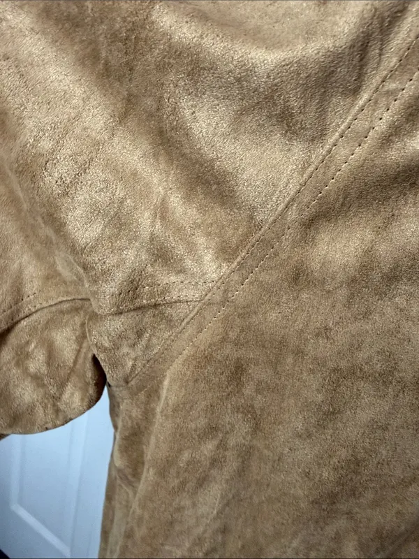Cider Oversized Suede Button-Front Jacket - Image 8