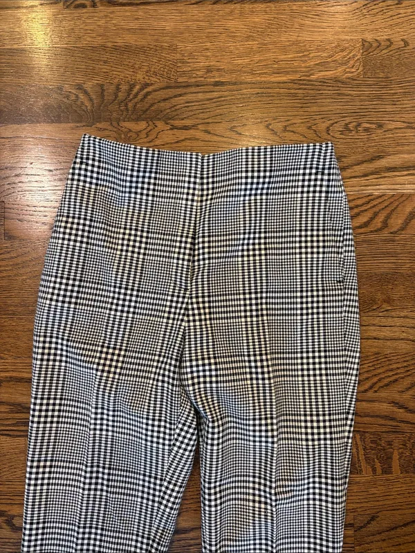 Club Monaco Black & White herringbone Trousers, 6, zipper at ankle - Image 2