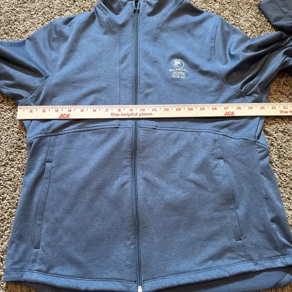 Women's Puma Blue Full Zip Golf Jacket Palmetto Dunes Hilton Head Large - Image 5