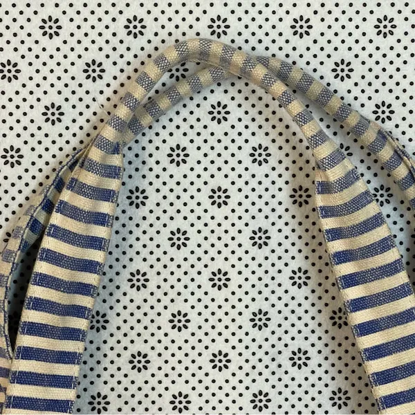 Bright Striped Summer Diaper Carry Matilda Jane Blue Floral Tote Bag - Image 6