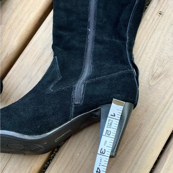 Women’s genuine suede leather boots 🖤🖤 Black Size 8 - Image 6
