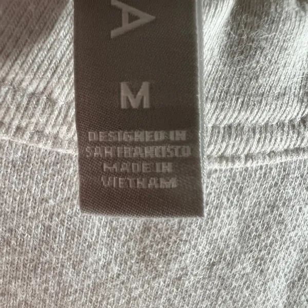 942 | Athleta Do‎ With Less Embossed Graphic Raglan Sweatshirt White Women M - Image 6