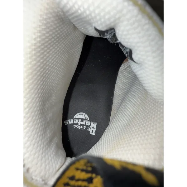 Dr. Martens Women's Devon Flower Leather Platform Boots -‎ White Milled Sz 5 - Image 4