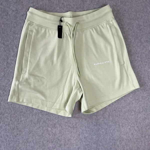ALPHALETE Essential Core Womens Athletic Shorts Size‎ Medium Pockets Green New - Image 2