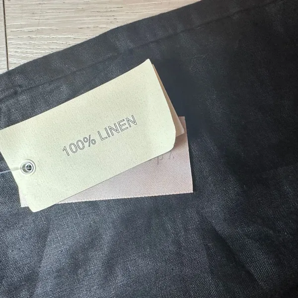 NWT Philosophy 100% linen fall‎ black shorts elastic waistband pockets size S - Image 3