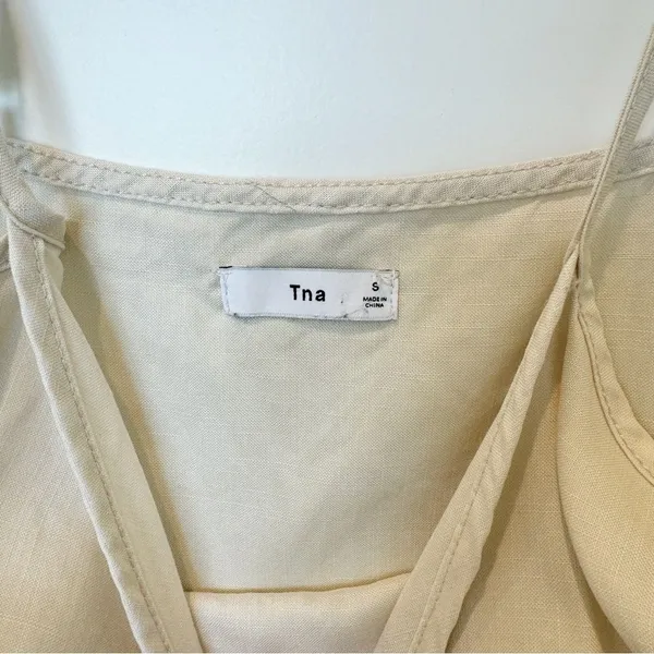 TNA Cream Spaghetti Strap‎ Dress White - Image 4