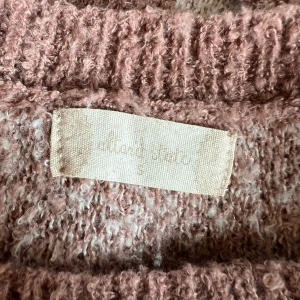 Altar’d State Woman’s Rose Pink White Star Super Soft & Cozy Cropped Sweater S - Image 11