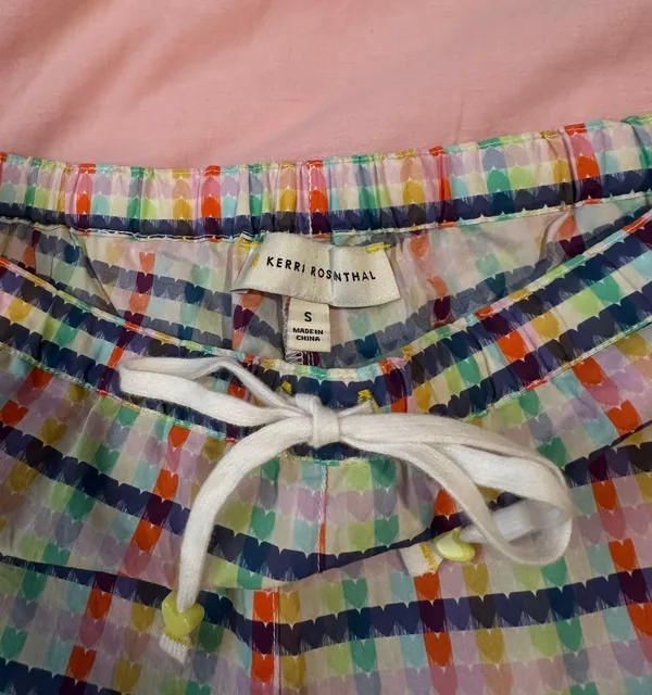Roller Rabbit Kerri Rosenthal Plaid Rainbow Heart Shorts - Image 3