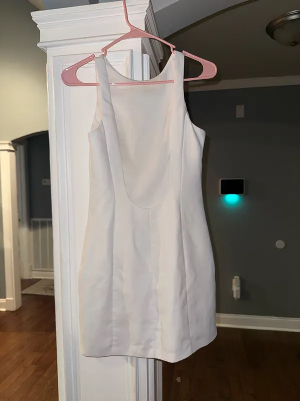 Revolve Amanda Uprichard White Mini Dress - Image 3