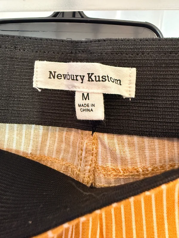 Newbury Kustom NWOT The Hayes High Waist Striped Flare in Mustard - Image 7