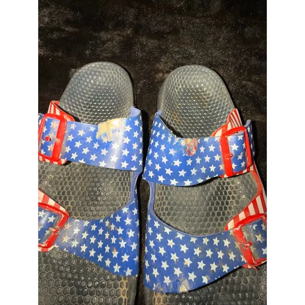 Birkenstock Arizona Size 8 Sandals Stars & Stripes USA July 4th Slides - Image 4