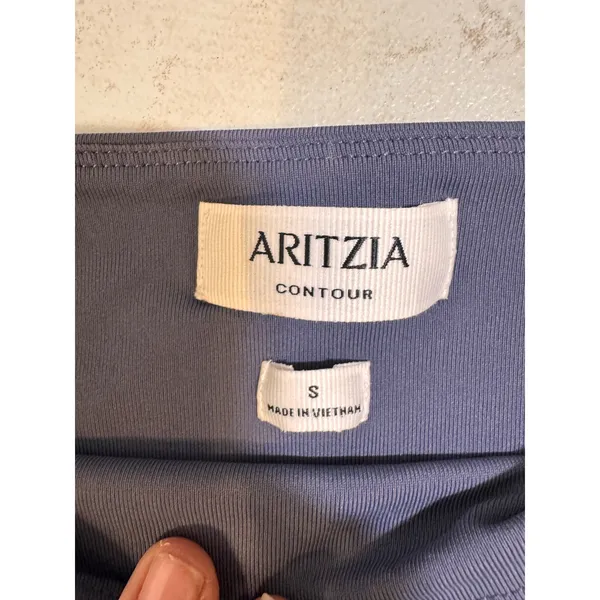 ARITZIA Contour Square Neck Short Sleeve Bodysuit‎ Navy Blue Size S - Image 3