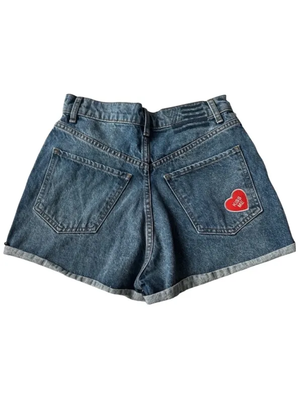 Revice Denim Flower Child Patchwork Shorts - Image 5