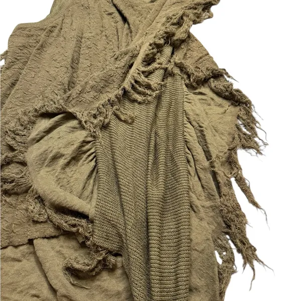 🌿 Free People Treat Me Tender Frayed Tank Top 🪶 Olive‎ Green Medium - Image 6