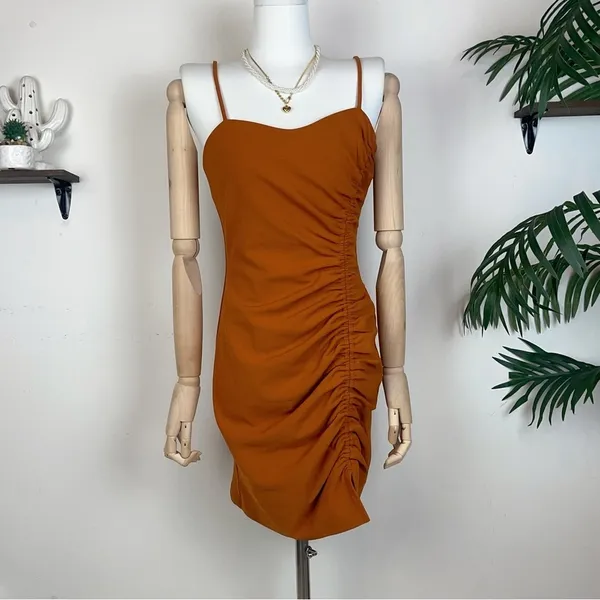 Elliatt Oceana Drawstring Mini Bodycon Dress in Amber Size Small NWT - Image 2