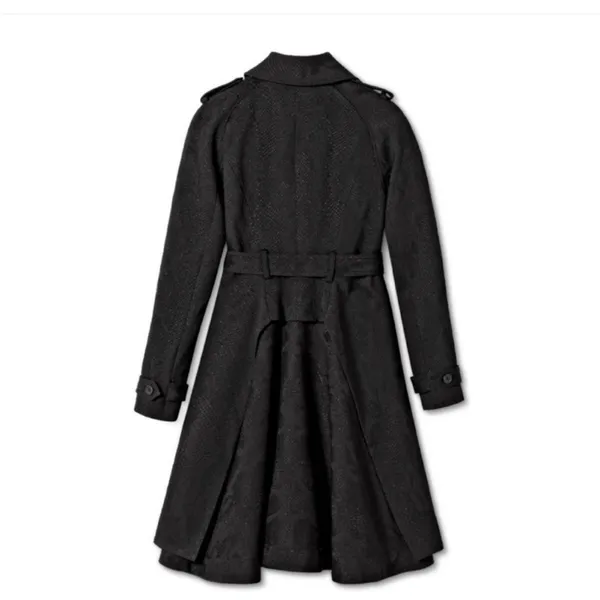 Altuzarra x Target • Black Snakeskin Pattern Trench Coat - Image 9