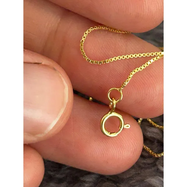 C173 18 inch chain necklace gold tone 925 sterling silver - Image 5