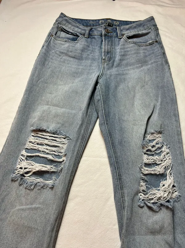 REWASH High Rise Distressed Jeans - Image 6