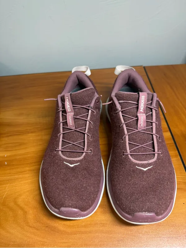 Hoka Women's Hupana Flow‎ Wool Mauve Pink Sneaker Running Shoe Comfort W7.5 - Image 2
