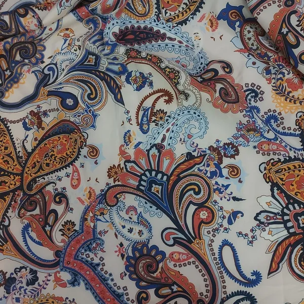 SHEIN Curve Floral V-Neck Paisley Print Blouse 2XL Plus Boho Dopamine 70s Look - Image 5