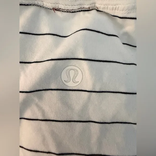 Lululemon Striped White Tank Top - Image 3