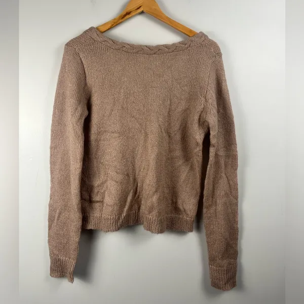 MADEWELL et Sézane BRIGITTE WOOL SWEATER size small in tan Maeve - Image 2