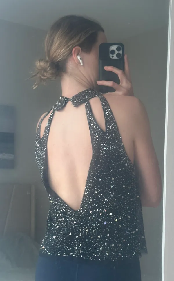 Anthropologie Sequin High Neck Tank Top - Image 7