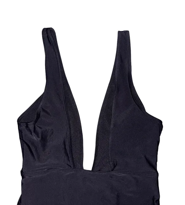 Black Plunge High Cut One Piece Swimsuit - Image 5