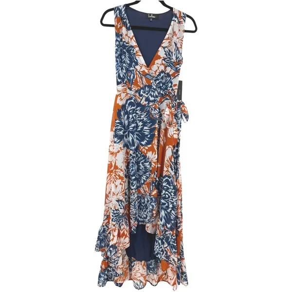 NWT Lulus Desert Trip Floral High-Low‎ Sleeveless Wrap Dress Size XS Feminine - Image 5