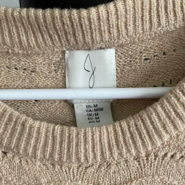Joie Beige Short Sleeve Knit Top - Image 2