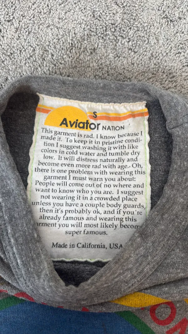 Aviator Nation Sweatshirt Crewneck Small - Image 4