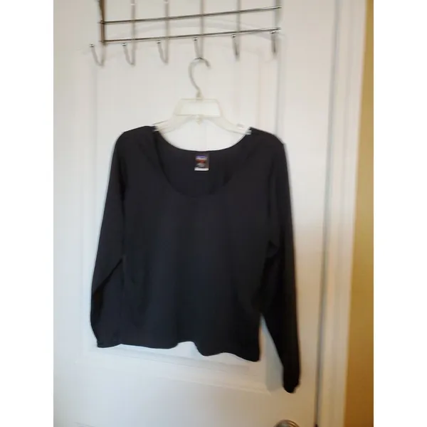 Patagonia Capilene Baselayer Long Sleeve top Size M Black Made In USA - Image 9
