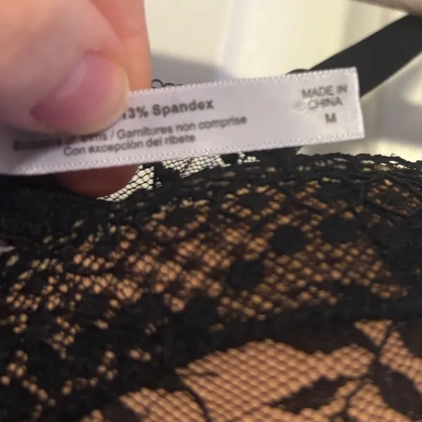 ADORE ME Black‎ Lace Corset Babydoll Chemise Teddy Lingerie M - Image 3