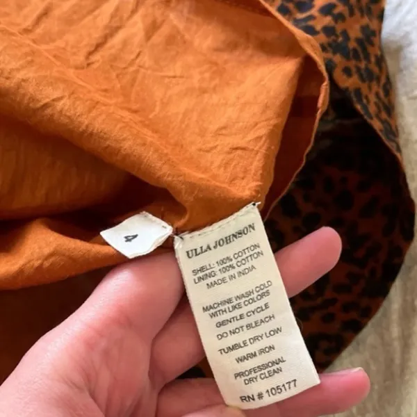 Ulla Johnson Mariana animal print dress fall 400$ boho designer formal revolve - Image 7