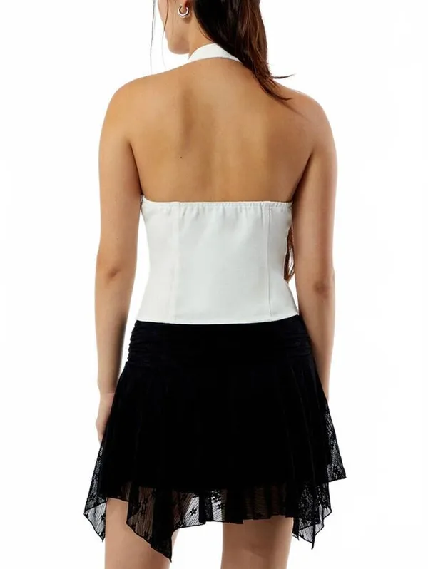 Pacsun Your Favorite Lace Flowy Mini Skirt NWT Black Small - Image 4