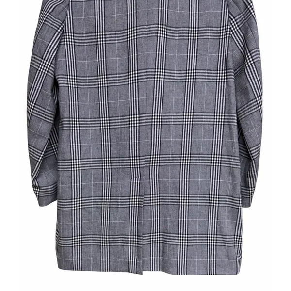 Madewell‎ Caldwell Double-Breasted Oversized Blazer Black/White Plaid Women's XS - Image 6