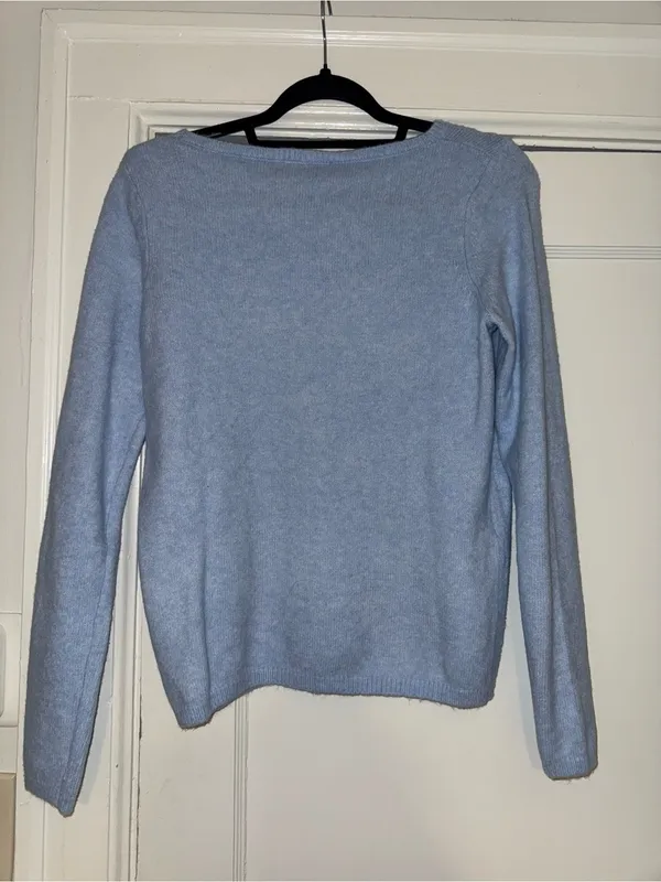 Mango Light Blue Crewneck Sweater - Image 2