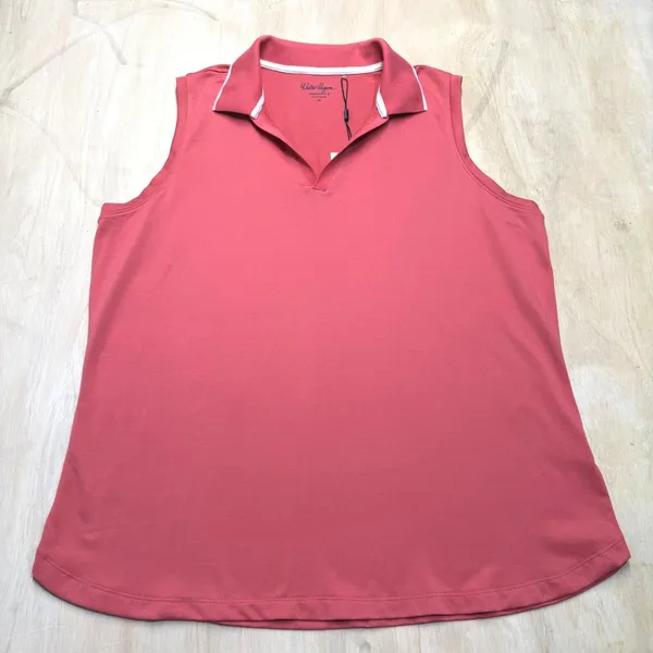 Walter Hagen Performance 11 Johnny Sleeveless Golf Polo Pink Rouge XL NEW - Image 6
