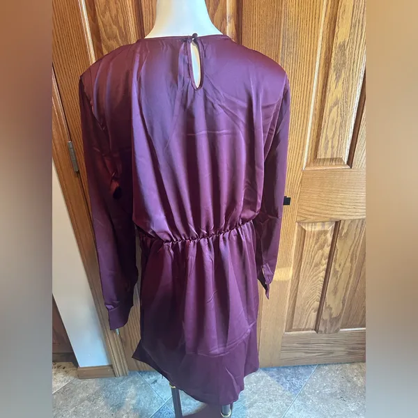 G & Y Satin Tie Waist Cocktail Mini Dress Size XL New NWT - Image 5