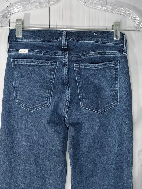 Splendid Flare Mid-Rise Trouser Y2K Boho Retro Dark Wash Jeans - Image 7