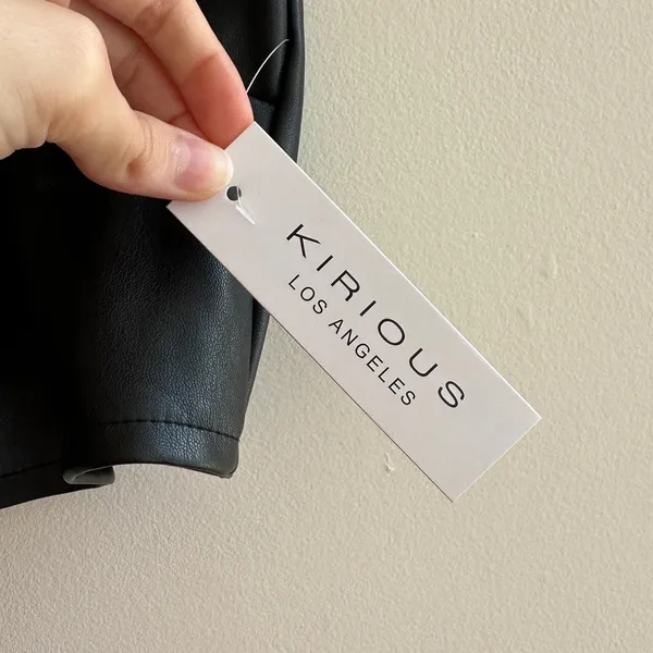 Kirious Faux Vegan Leather Cropped Tank Top, Black Tank, Women’s Size Large - Image 8