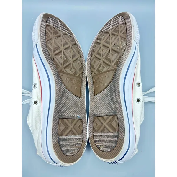 Converse Sz 10 Womens Sneakers Chuck Taylor All Star Low Top Canvas Cream White - Image 7