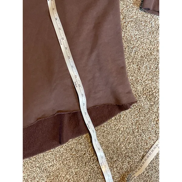 Aerie Brown Quarter Zip Pullover Zip Fleece Shirt. Size Small - Image 4