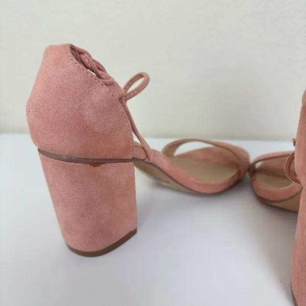 Lulu's‎ Kaira Peach Suede Lace-Up Heels Casual Formal Prom Barbie Womens Size 6 - Image 10