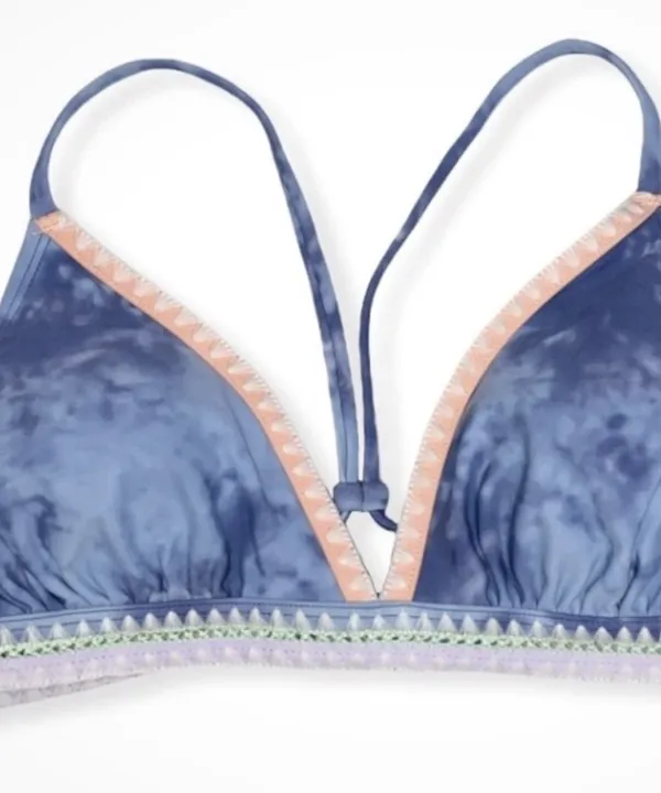 Xhilaration Light Blue Crochet Trim Tie-Dye Bikini Set - Image 2