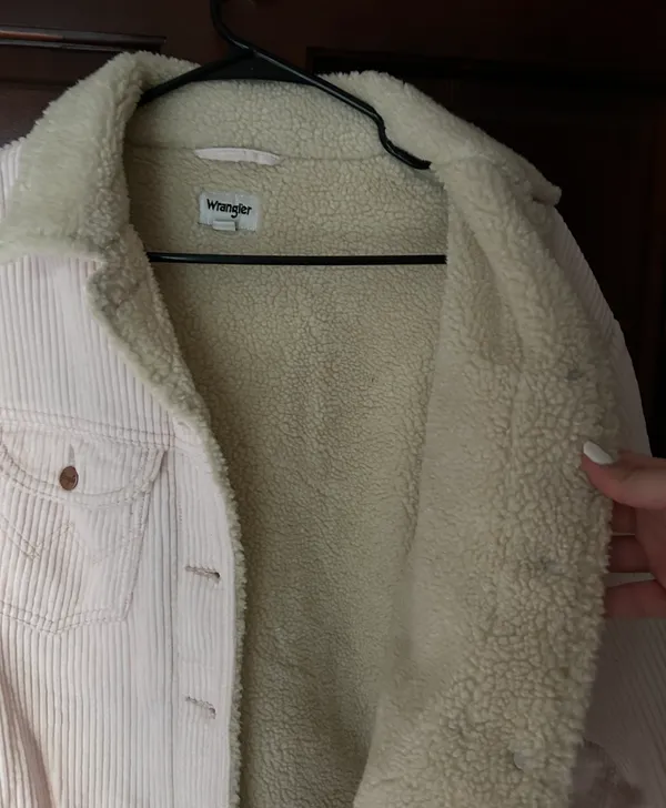Wrangler Pink Corduroy Trucker Jacket - Image 4