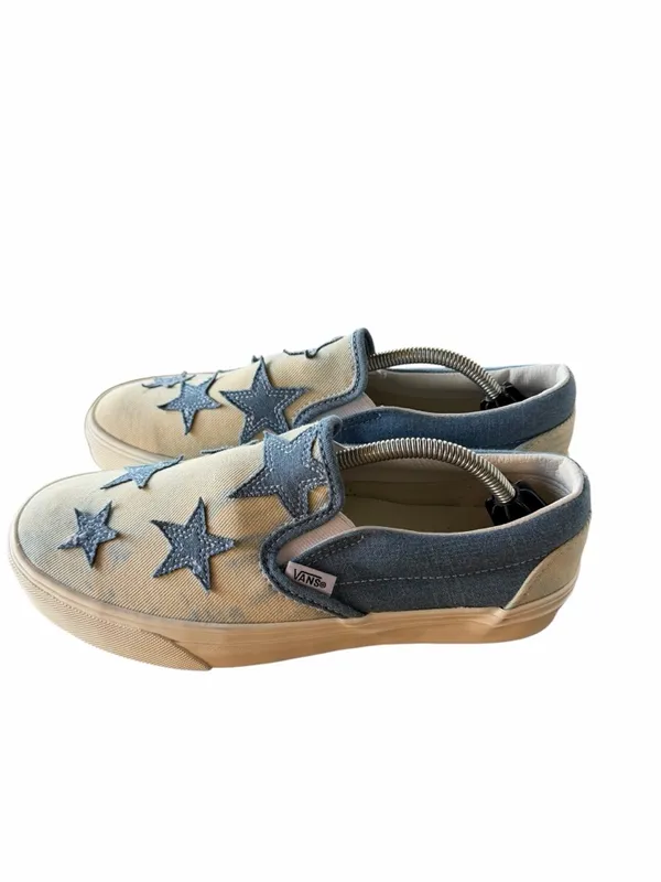 Vans NEW Unisex Starry Night Denim Classic Slip On Shoe Size 8.5 or 7 #260125 - Image 2
