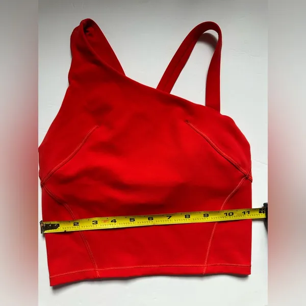 Lululemon Women's Everlux Asymmetrical Tennis Tank Top red Sz‎ 0 - Image 6