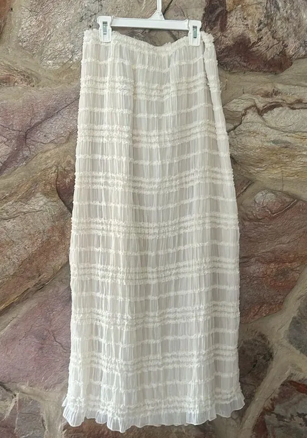 Commense Ruffled Crop Top Skirt Set size L Size L - Image 3